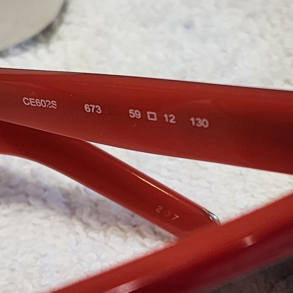 Chloe Authentic Small CE632s 103 Italy 59-12-130 Sunglasses Red Orange Preowned - Picture 3 of 16